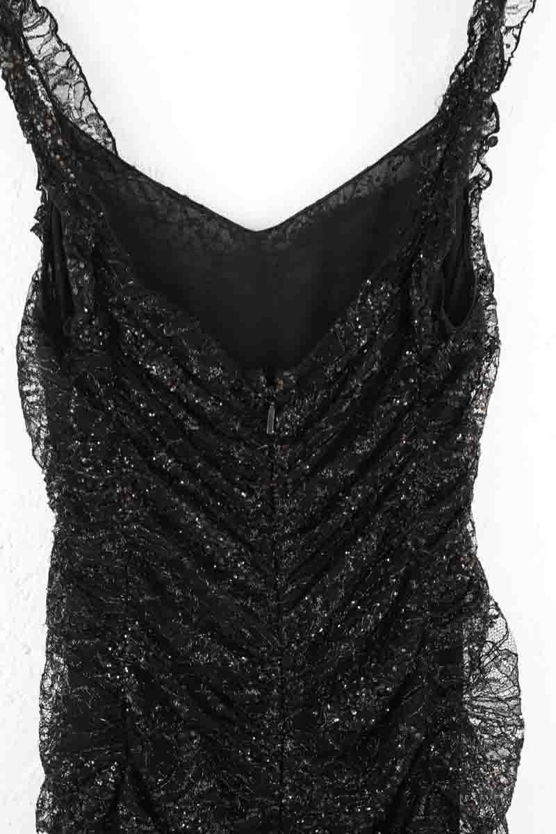 Robe Saint Laurent Noir en Polyester