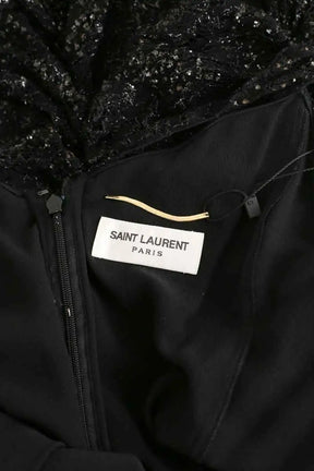 Robe Saint Laurent Noir en Polyester