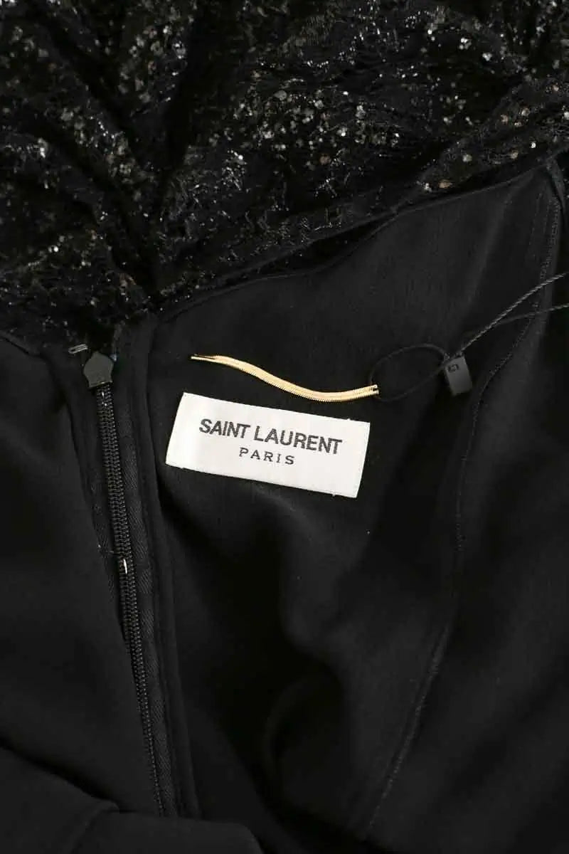 Robe Saint Laurent Noir en Polyester