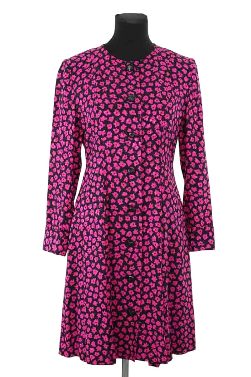 Robe Saint Laurent Rose en Synthétique, taille S - Seconde Main