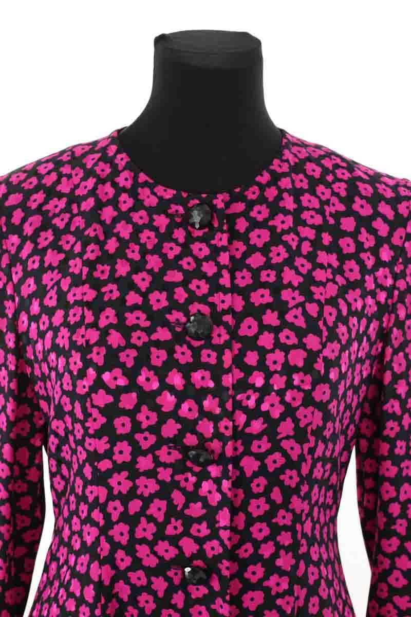 Robe Saint Laurent Rose en Synthétique