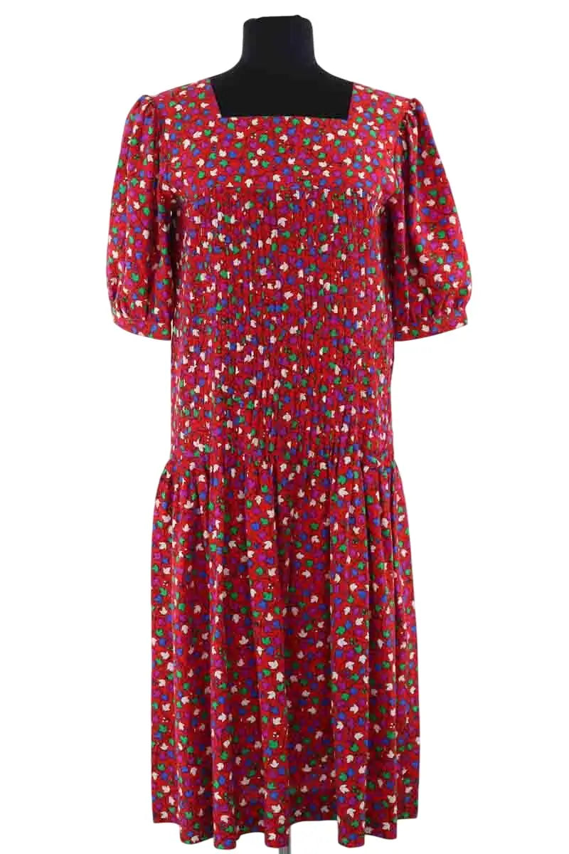 Robe Saint Laurent Rouge en Soie, taille L - Seconde Main