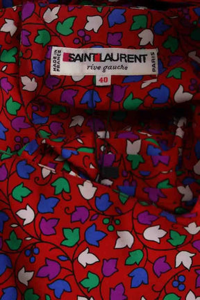 Robe Saint Laurent Rouge en Soie
