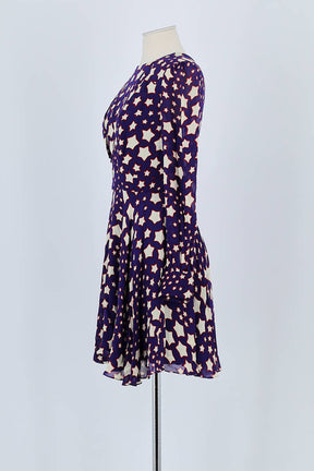 Robe Saint Laurent Violet en Viscose