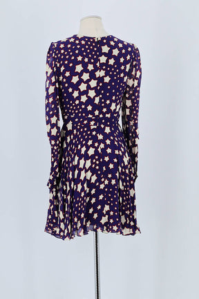 Robe Saint Laurent Violet en Viscose