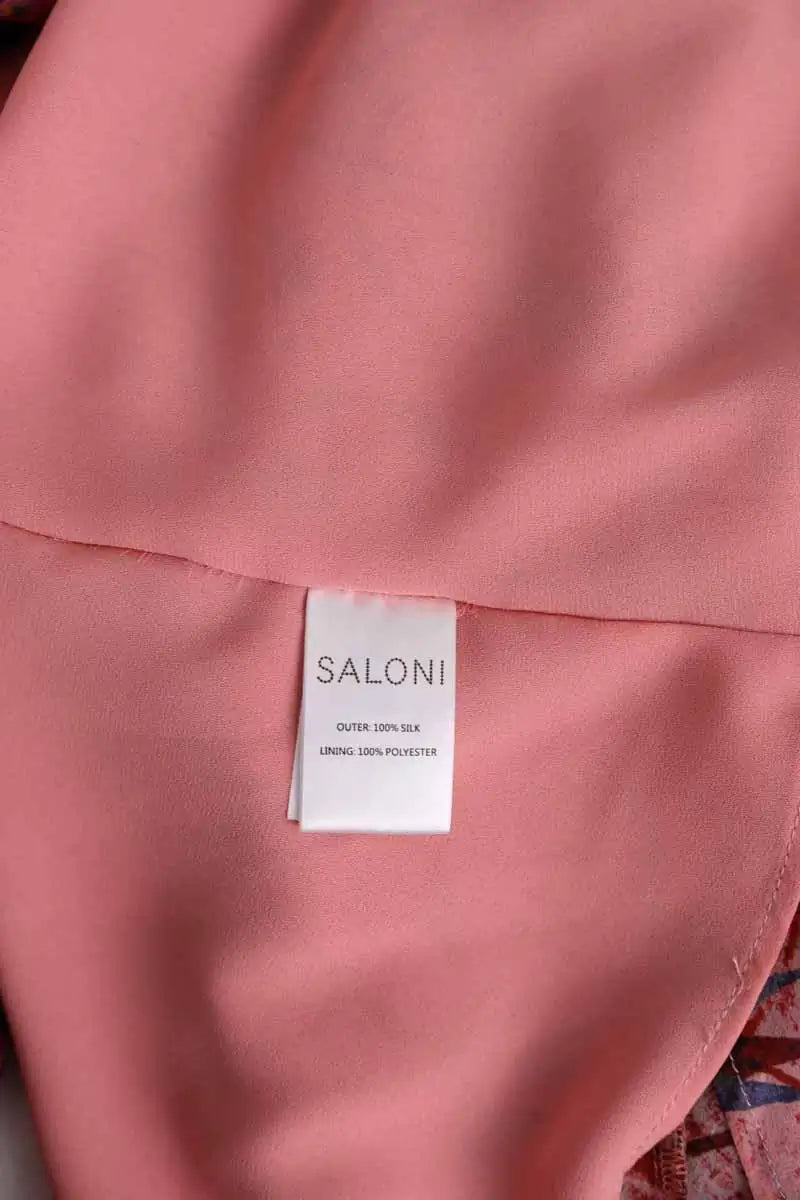 Robe Saloni Rose en Soie