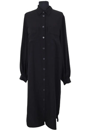 Robe Samsoe Samsoe Camila shirt dess Noir en Synthétique, taille M - Seconde Main