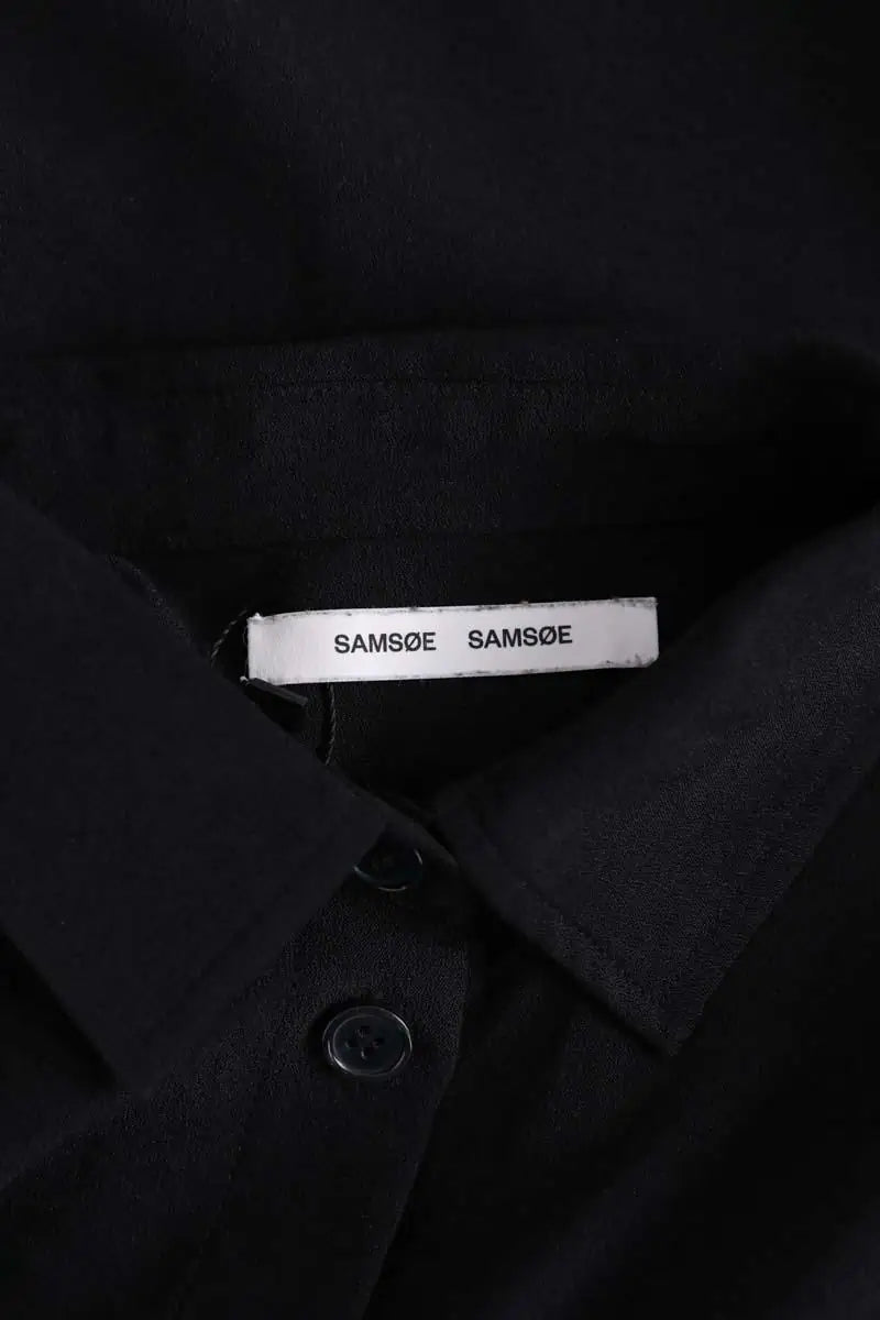 Robe Samsoe Samsoe Camila shirt dess Noir en Synthétique
