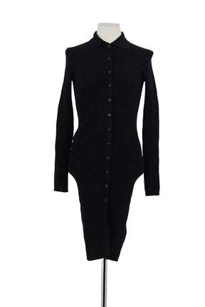 Robe Samsoe Samsoe Noir en Coton, taille XS - Seconde Main