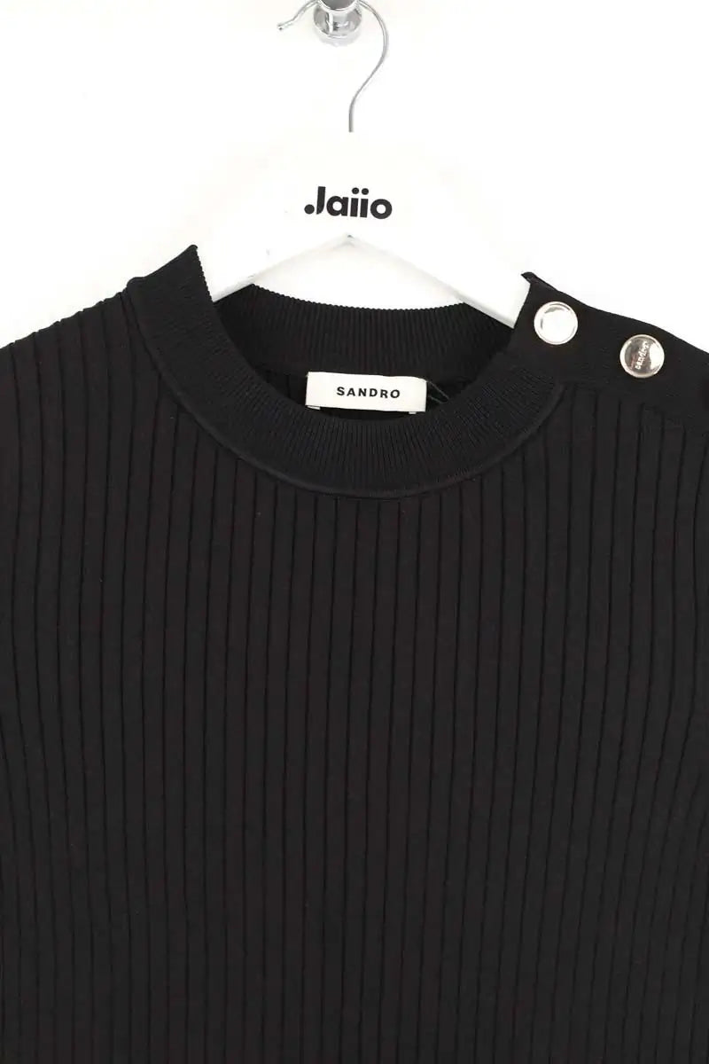 Robe Sandro Alyssa Noir en Viscose