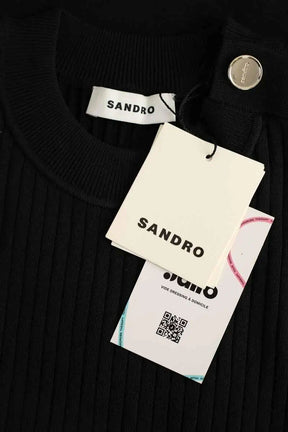 Robe Sandro Alyssa Noir en Viscose