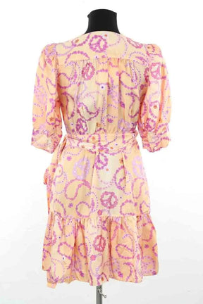 Robe Sandro Beige en Soie