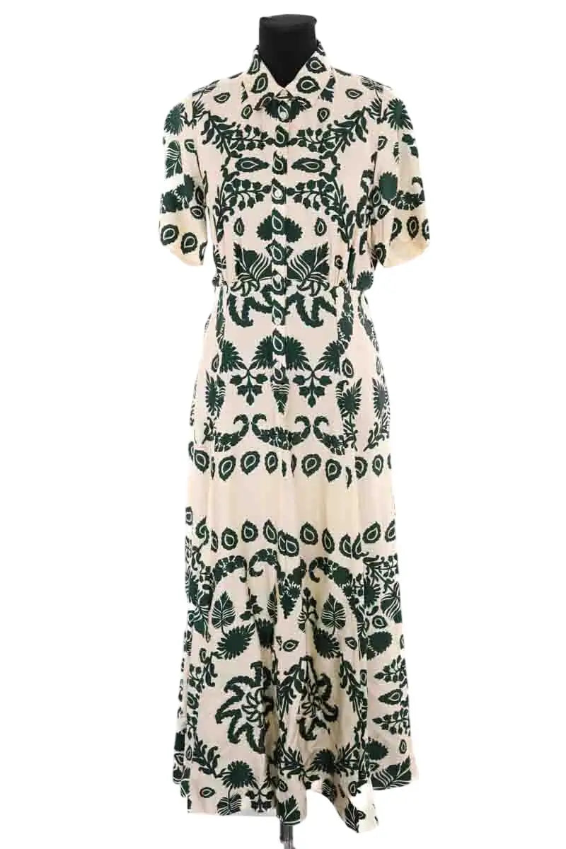 Robe Sandro Beige en Viscose, taille S - Seconde Main
