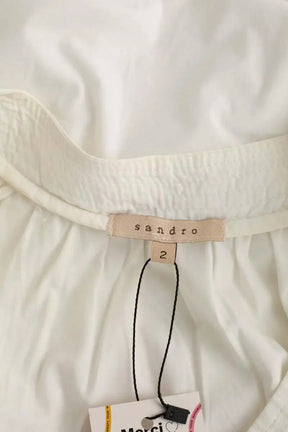 Robe Sandro Blanc en Coton