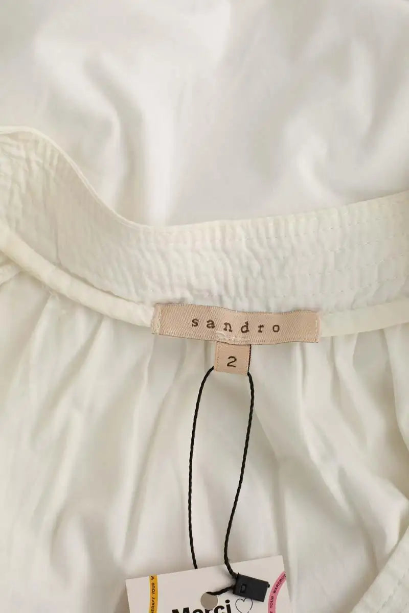 Robe Sandro Blanc en Coton