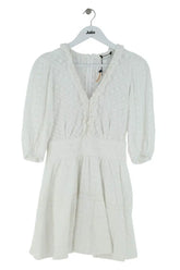 Robe Sandro Blanc en Coton, taille S - Seconde Main