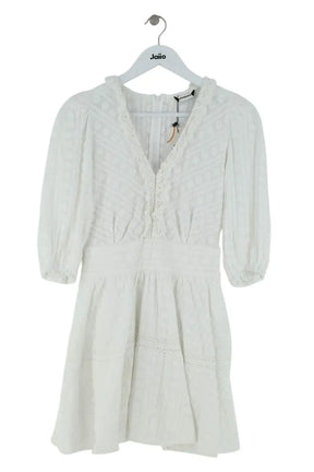 Robe Sandro Blanc en Coton, taille S - Seconde Main