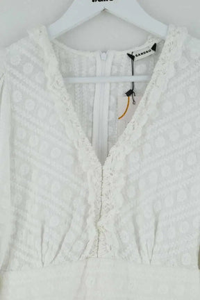 Robe Sandro Blanc en Coton