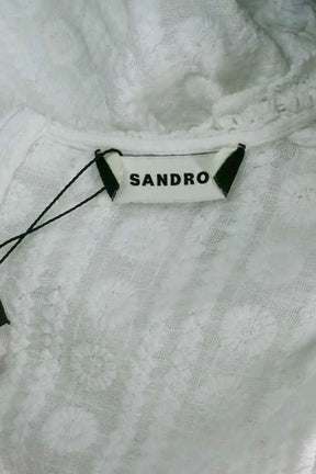 Robe Sandro Blanc en Coton