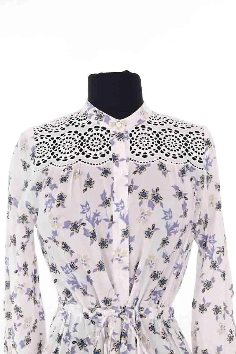 Robe Sandro Blanc en Coton