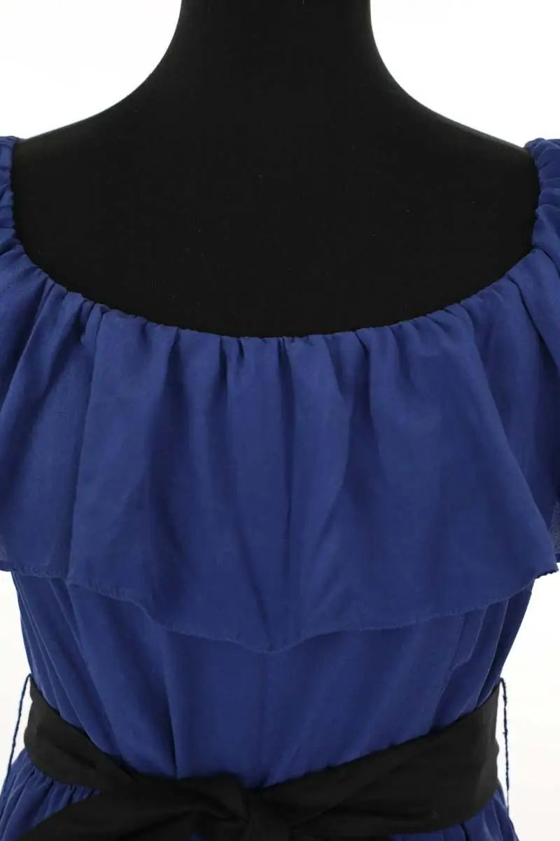 Robe Sandro Bleu en Soie
