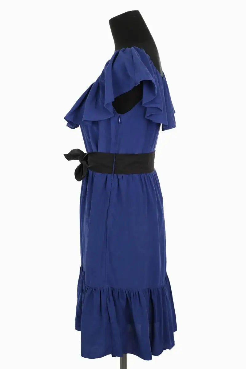 Robe Sandro Bleu en Soie