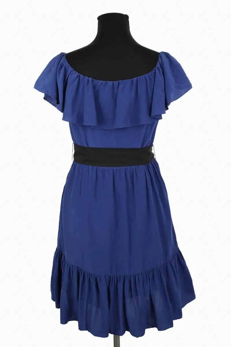 Robe Sandro Bleu en Soie