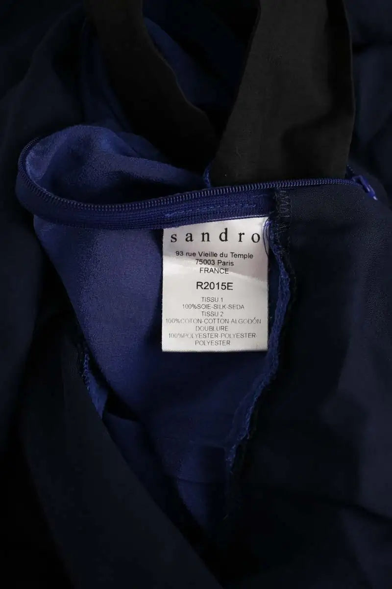 Robe Sandro Bleu en Soie