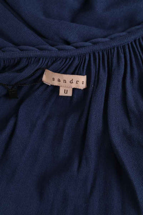 Robe Sandro Bleu en Soie