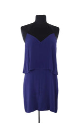 Robe Sandro Bleu en Synthétique, taille S - Seconde Main
