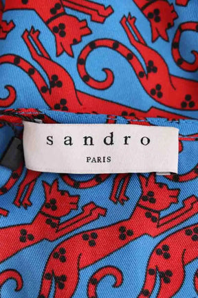 Robe Sandro Bleu en Synthétique