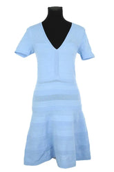 Robe Sandro Bleu en Viscose, taille M - Seconde Main