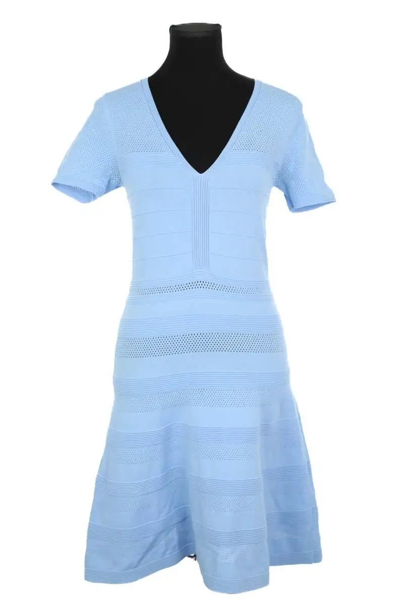 Robe Sandro Bleu en Viscose, taille M - Seconde Main