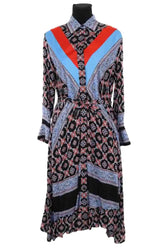 Robe Sandro Bleu en Viscose, taille S - Seconde Main