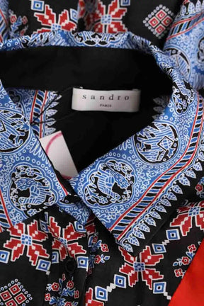 Robe Sandro Bleu en Viscose