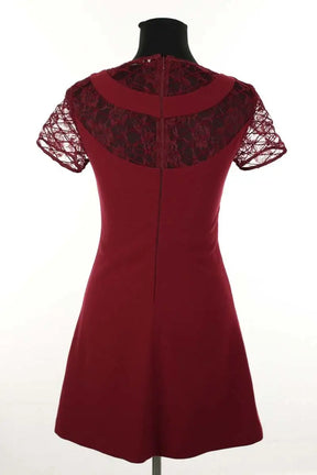 Robe Sandro Bordeaux en Polyester