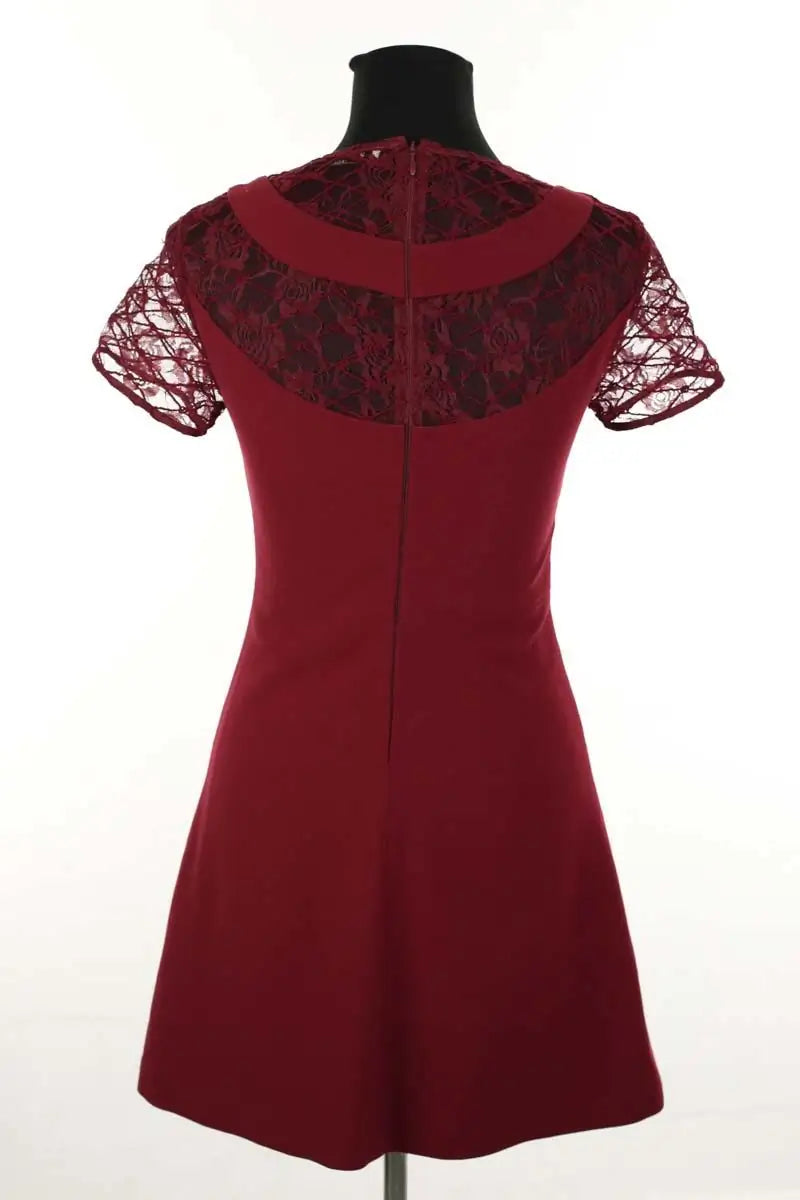 Robe Sandro Bordeaux en Polyester