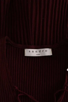 Robe Sandro Bordeaux en Viscose
