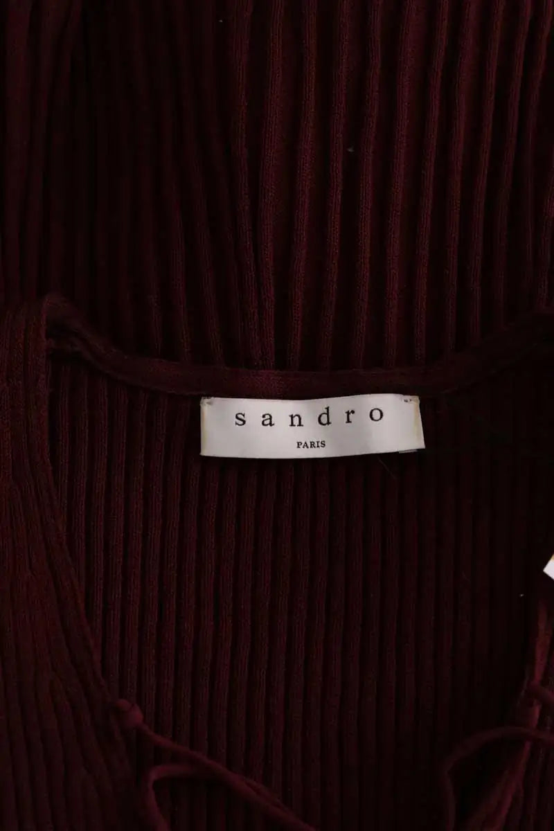 Robe Sandro Bordeaux en Viscose