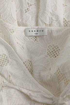 Robe Sandro Brasilia Blanc en Coton