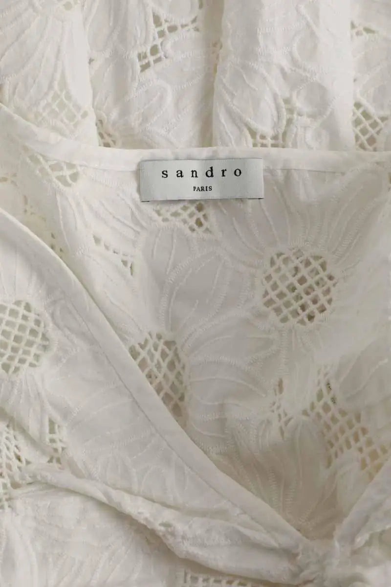 Robe Sandro Brasilia Blanc en Coton