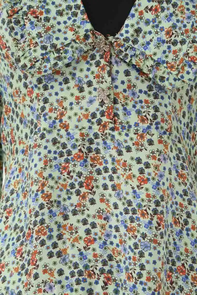 Robe Sandro Eilat Vert en Soie