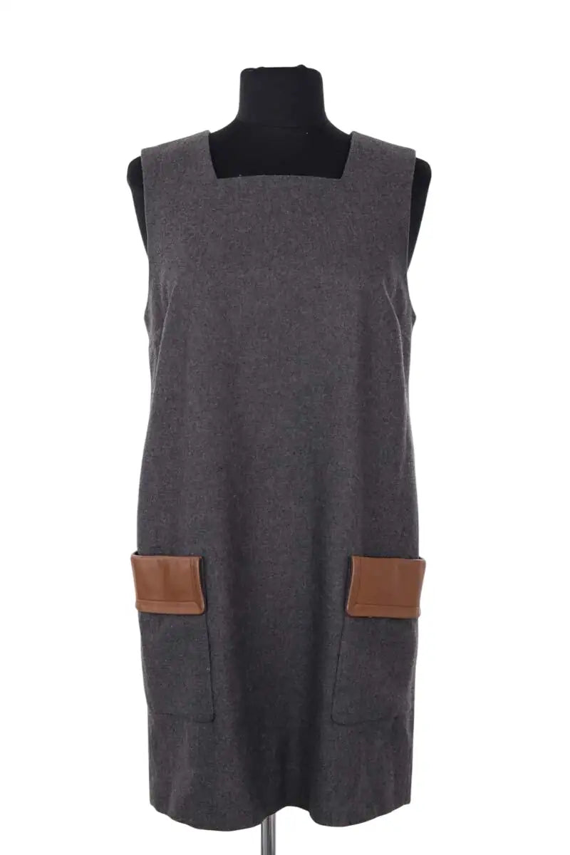 Robe Sandro Gris en Coton, taille S - Seconde Main