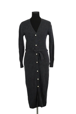 Robe Sandro Gris en Laine, taille XS - Seconde Main