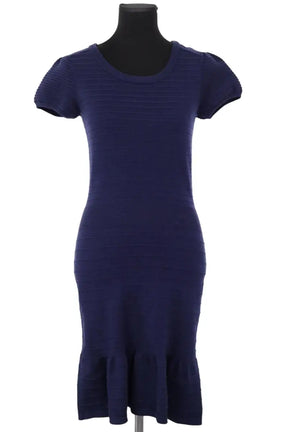 Robe Sandro Marine en Coton, taille M - Seconde Main
