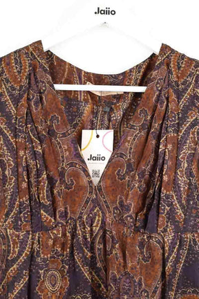Robe Sandro Marron en Soie