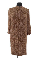 Robe Sandro Marron en Viscose, taille S - Seconde Main
