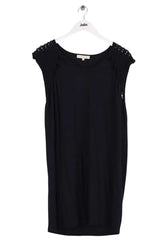 Robe Sandro Noir en Coton, taille S - Seconde Main