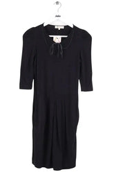 Robe Sandro Noir en Coton, taille S - Seconde Main