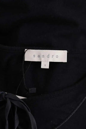 Robe Sandro Noir en Coton